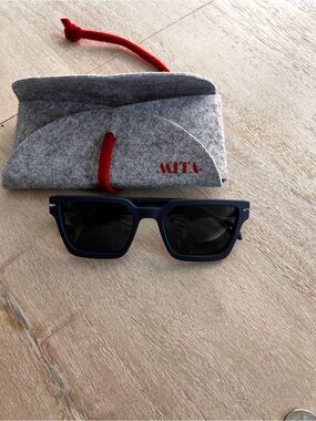 Mita Navy Square Sunglasses - Mita